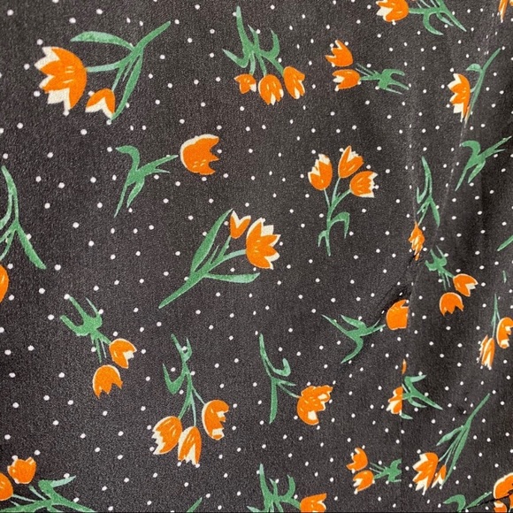 NWT Nasty Gal Midi Dress Orange Floral Sz 4 - Picture 10 of 10